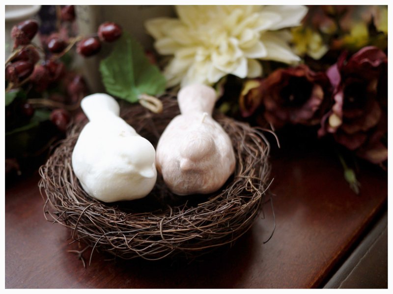 小鸟禾雀大豆蜡烛  天然大豆 x 纯精油 x 无烟害 - 蜡烛/烛台 - 蜡 咖啡色