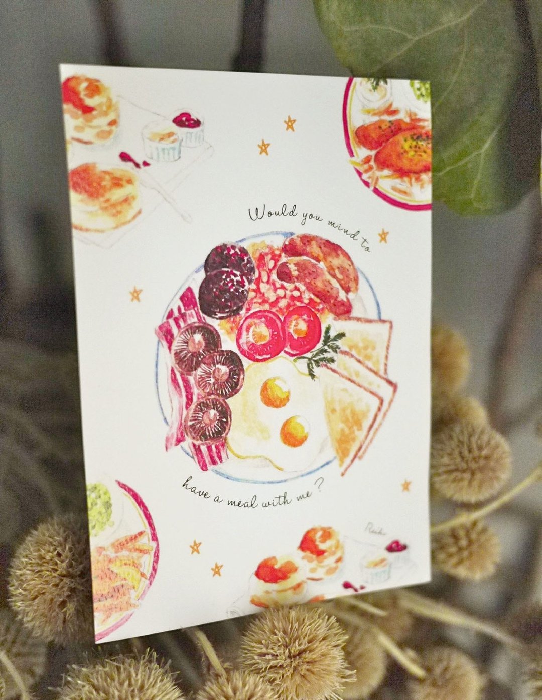 2014 Autumn postcard { 秋季明信片＊英式早餐} - 卡片/明信片 - 纸 多色