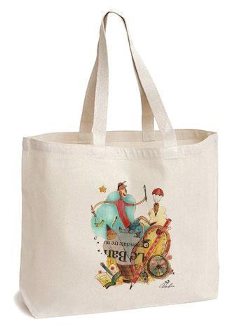 小村画家│最美好的礼物│横式帆布袋 - 侧背包/斜挎包 - 其他材质 白色