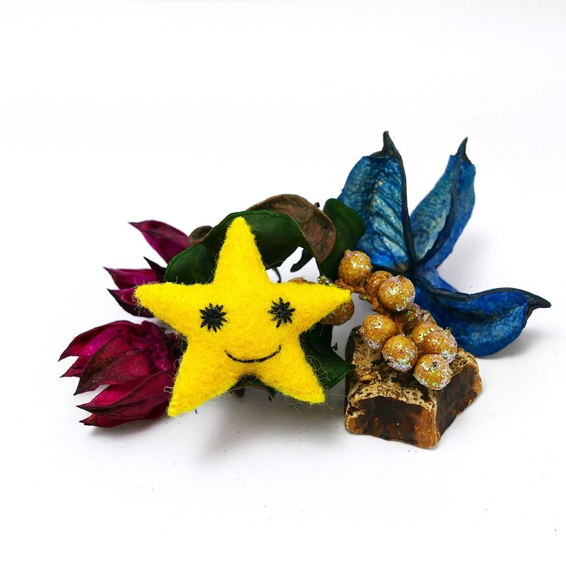 星星眼星星徽章 - 徽章/别针 - 聚酯纤维 黄色