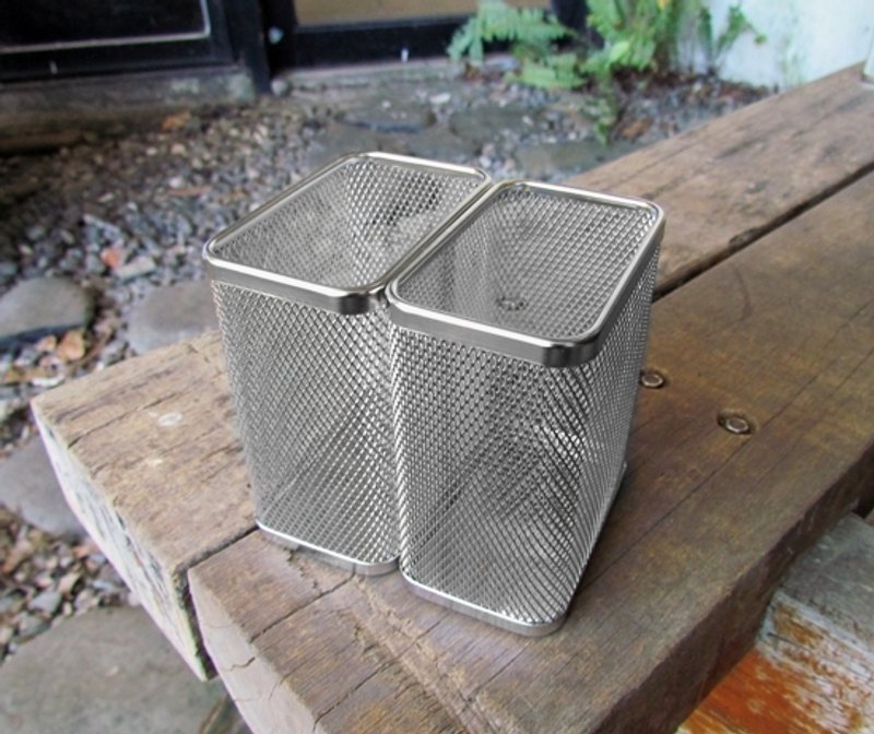 ＊桌上设计款＊不锈钢双连筷子篮，万用架，质感优，解决特殊置物分类需求，好用方便 - 其他家具 - 其他材质 银色