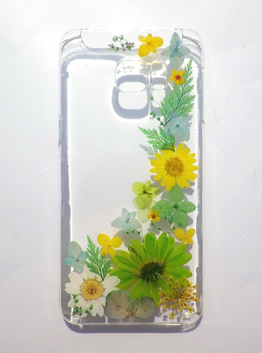 Anny's workshop手作押花手机保护壳，适用于Samsung Galaxy S6 Edge+，属于我的调调系列 - 手机壳/手机套 - 塑料 绿色