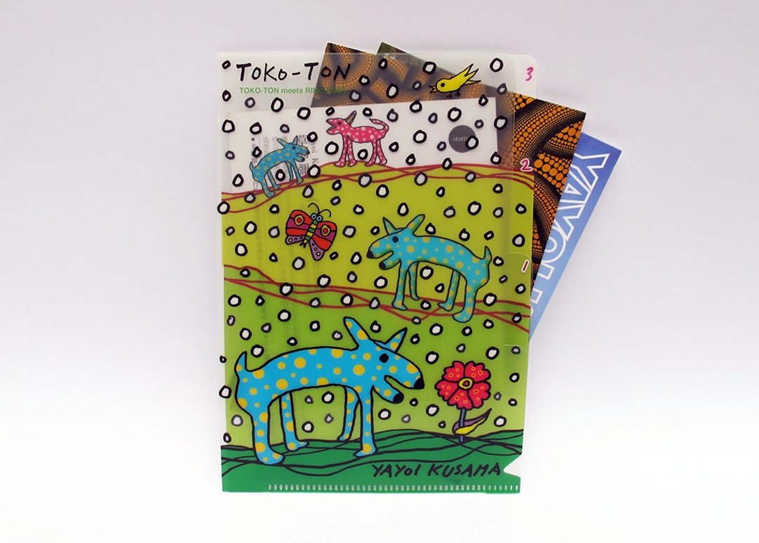 多层小型资料夹Toko-Ton / 资料夹 File - 草间弥生Yayoi Kusama - 文件夹/资料夹 - 塑料 绿色
