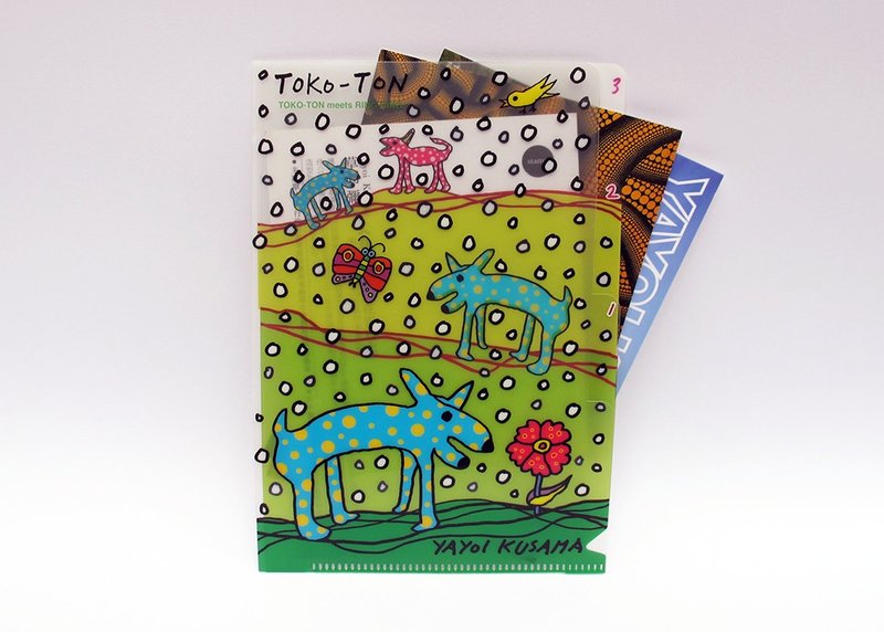 多层小型资料夹Toko-Ton / 资料夹 File - 草间弥生Yayoi Kusama - 文件夹/资料夹 - 塑料 绿色