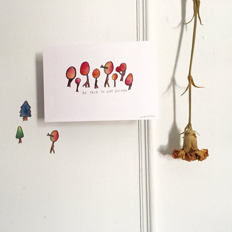 你最特别系列 粉树明信片 / Chelemin - 卡片/明信片 - 纸 粉红色