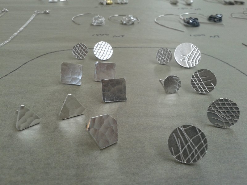 夏日小品, 银耳饰（一对下单区） - 耳环/耳夹 - 其他金属 白色