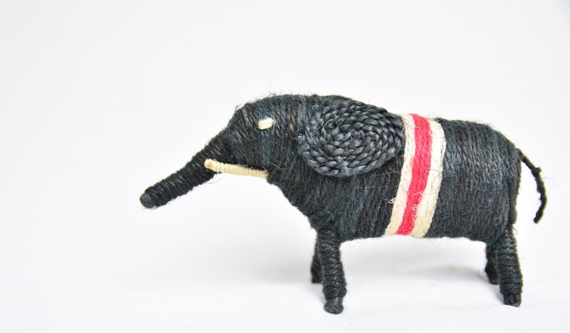 迷你动物＿小象＿公平贸易 - 玩具/玩偶 - 植物．花 黑色