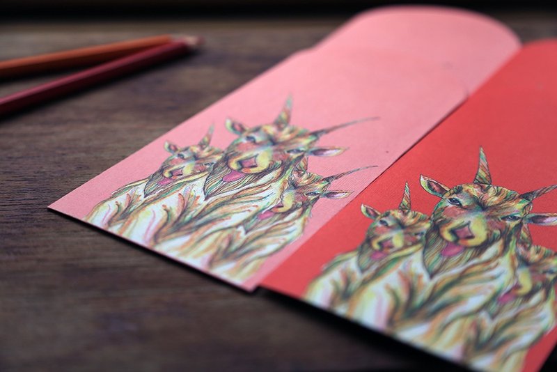 羊儿系列利事封-三羊开泰 - 红包/春联 - 纸 红色