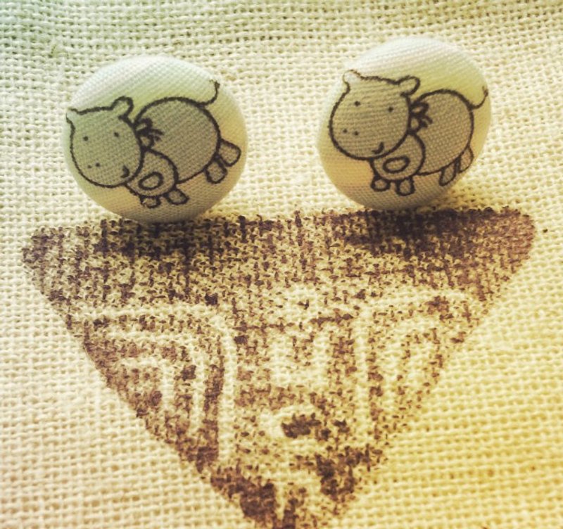 【 荷马先生 】布耳环 耳环 礼物 - 耳环/耳夹 - 其他材质 多色