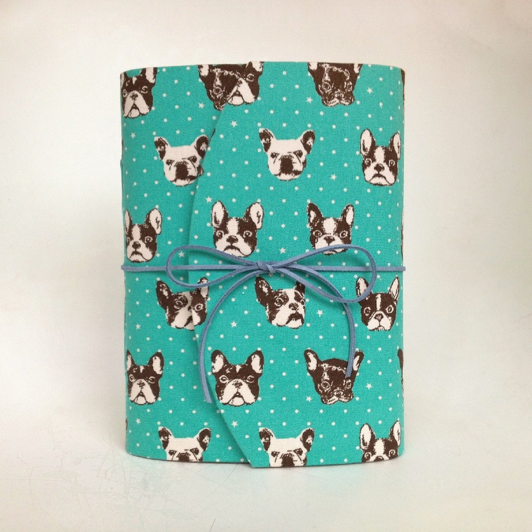 REISEN / [ 生肖系列 ] Tiffany蓝底法斗狗狗-手工笔记本/A5 - 笔记本/手帐 - 纸 蓝色