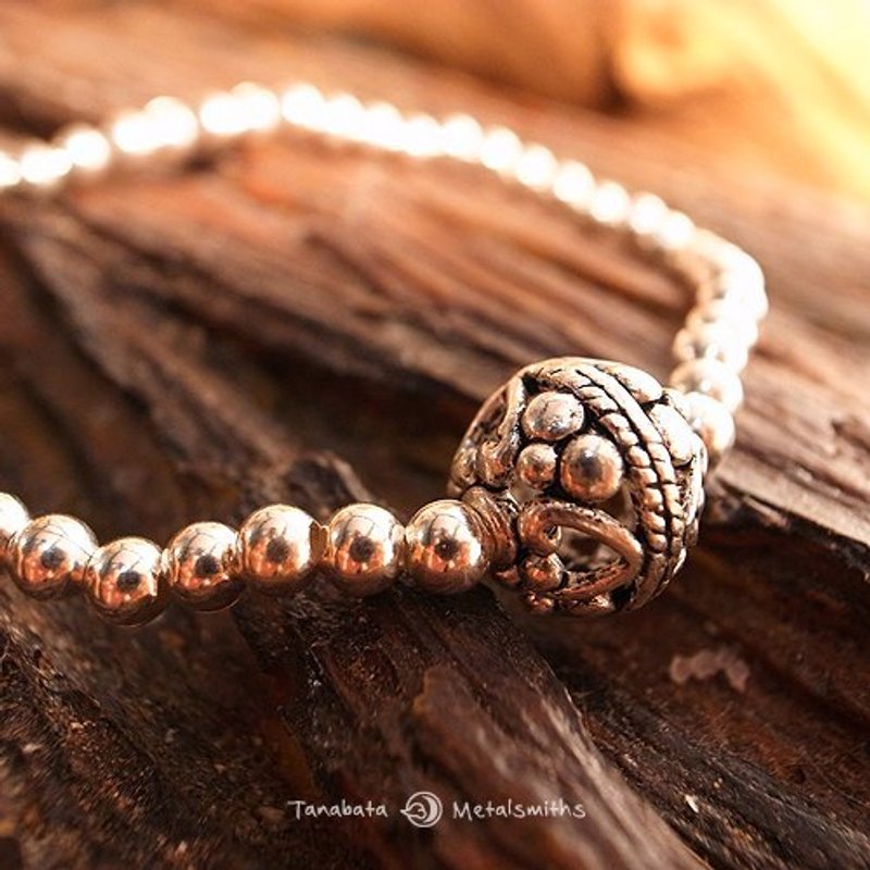 ☽柒夕手作☽【07123】925纯银圆珠手链 - 金工/饰品 - 其他金属 灰色