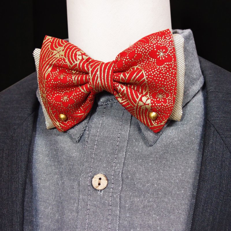 中国红藤花领结 bowtie - 领带/领带夹 - 其他材质 红色
