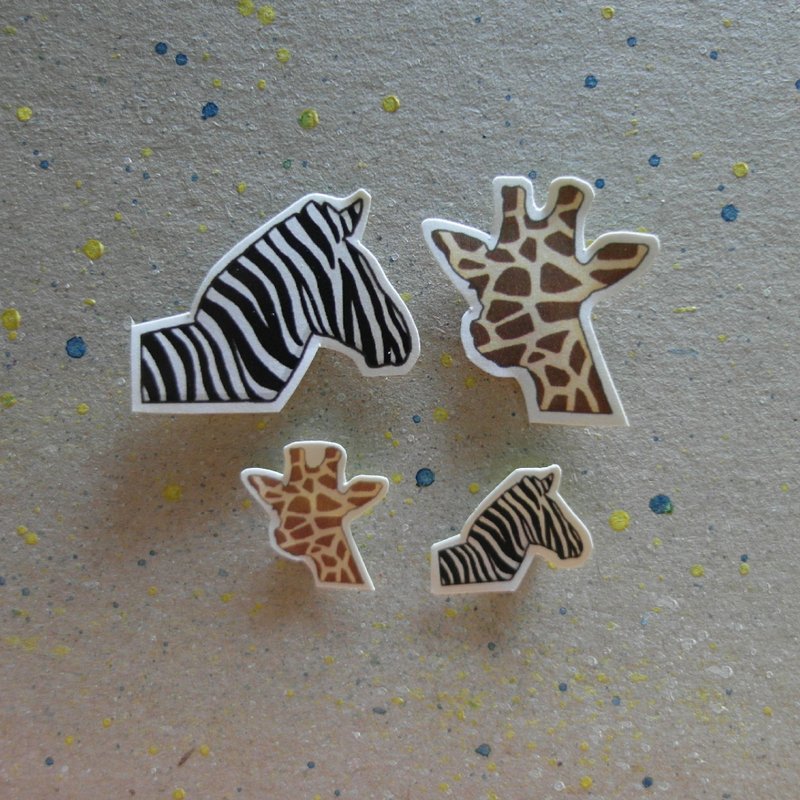 [长与斑 纹路系列贴纸] - 贴纸 - 纸 多色