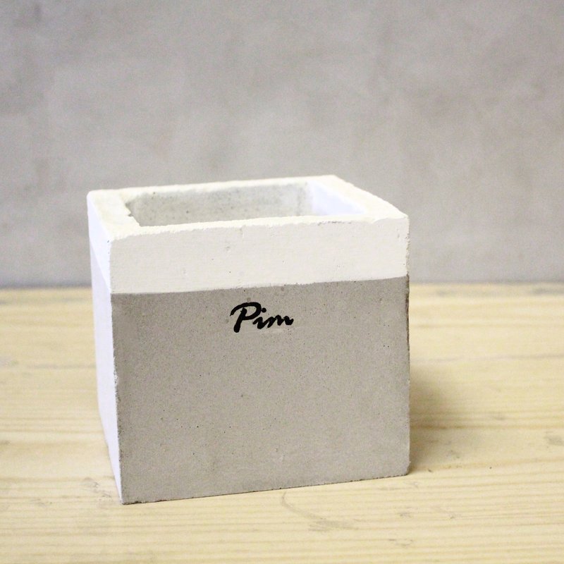 手工水泥盆。肆号色环[不含植] - 植栽/盆栽 - 水泥 灰色