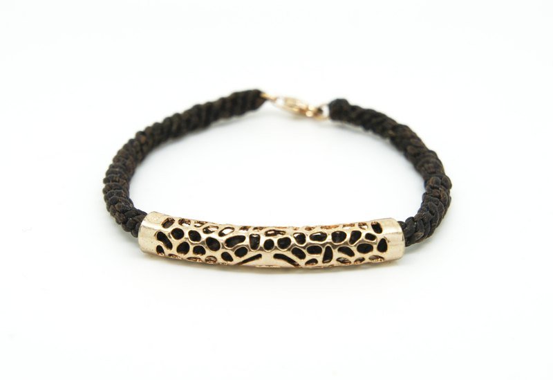 IF+｜篓空纯银渡玫瑰金手环 - 手链/手环 - 其他金属 多色