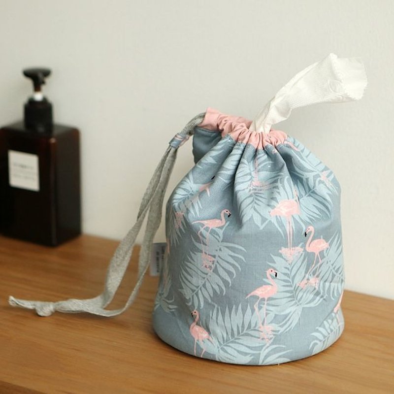 Dailylike-小笼包棉质束口袋-02红鹤,E2D22930 - 手提包/手提袋 - 棉．麻 蓝色
