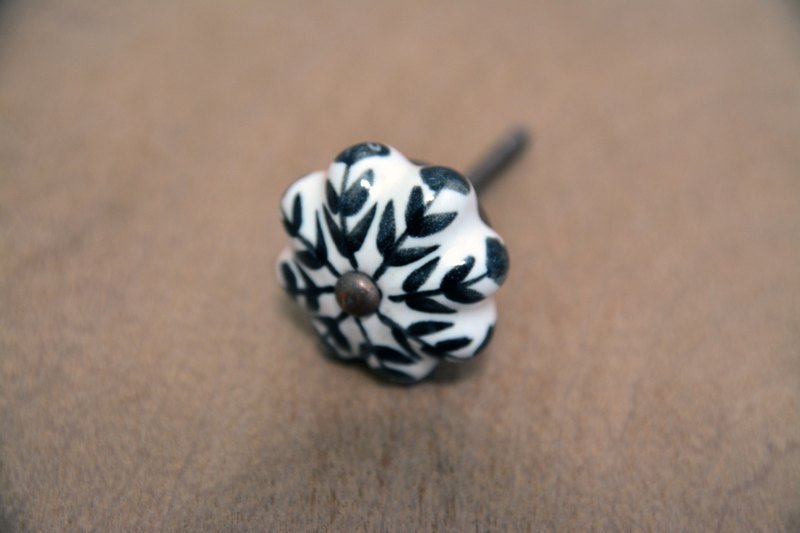 陶瓷门把＿黑花＿公平贸易 - 摆饰 - 其他材质 黑色