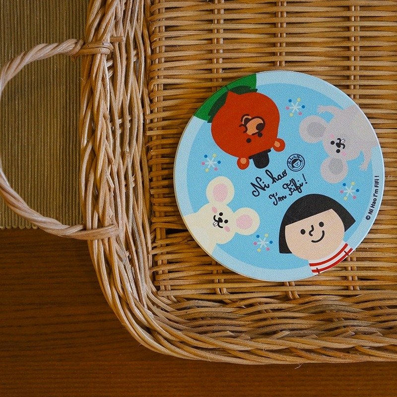 FiFi城市系列杯垫－FIFI好朋友 - 花瓶/陶器 - 其他材质 蓝色