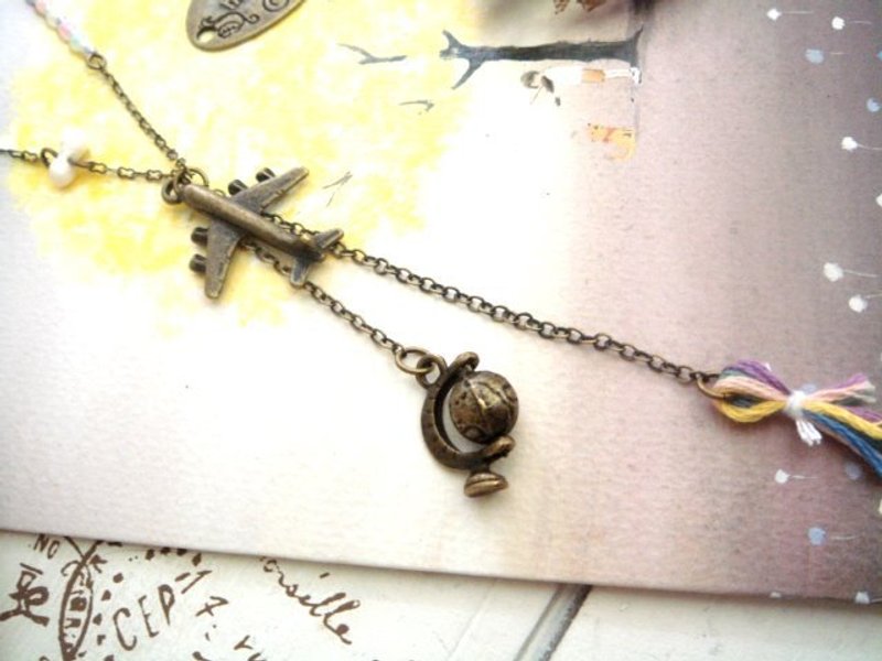 garohands 环游世界手作X型中长炼 /日系 / 杂货 / 手作 饰品 / 疗愈系 - 项链 - 其他金属 