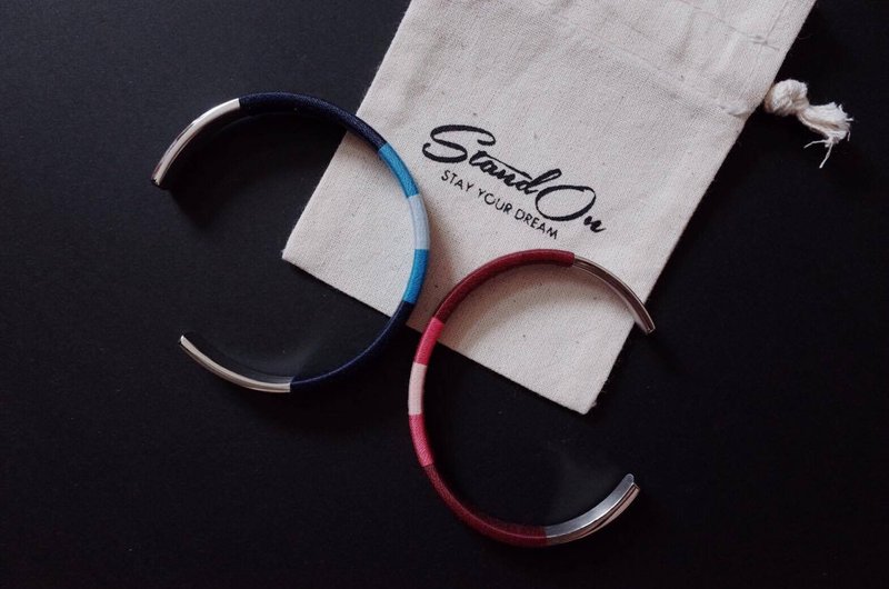 I StandOn I 清新夏日小情侣特制手镯 Blend Silver Bangle x Summer Collection - 手链/手环 - 其他材质 多色