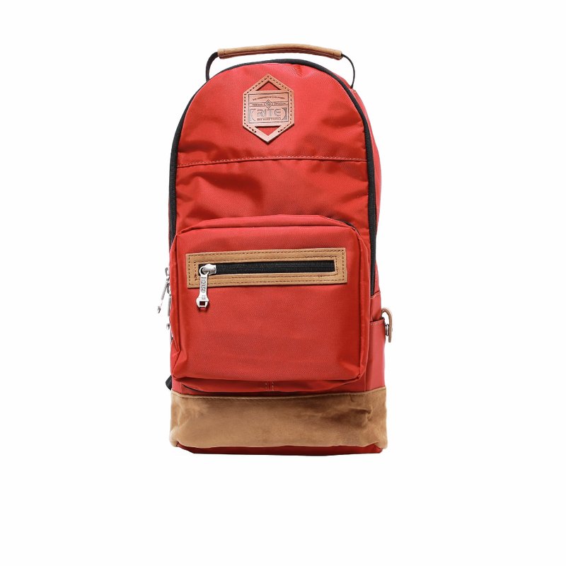 RITE夏季巨献｜弹头包-尼龙正红｜ - 后背包/双肩包 - 防水材质 红色