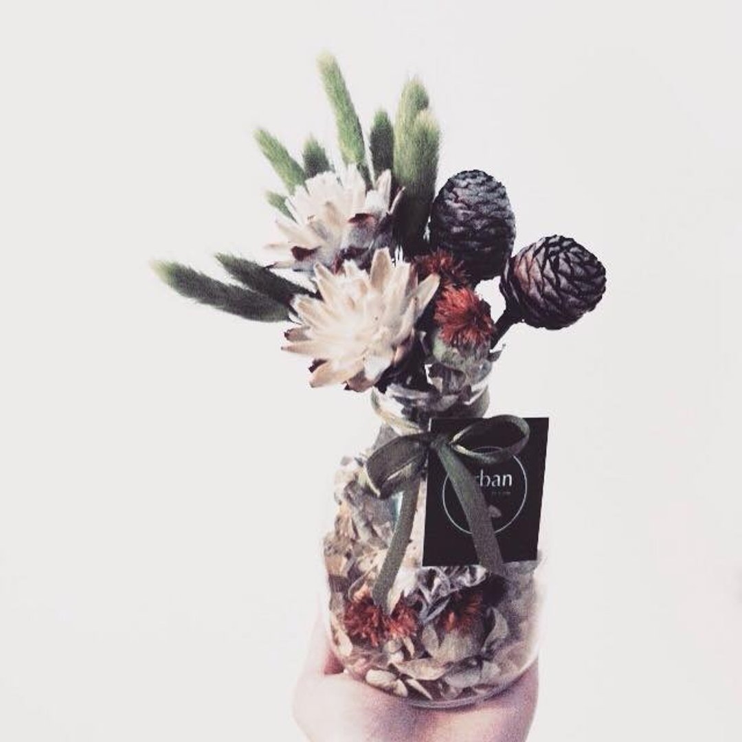 ◥透明的友谊干燥花果插花礼物盆/香氛/干燥花盆 - 植栽/盆栽 - 植物．花 紫色