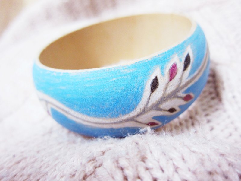 水滴手环 - 手链/手环 - 木头 蓝色