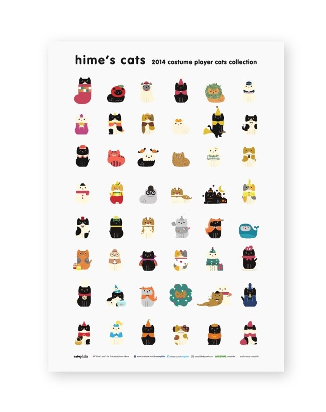 hime's cats 我的猫2014变装秀大海报 - 海报/装饰画/版画 - 纸 多色