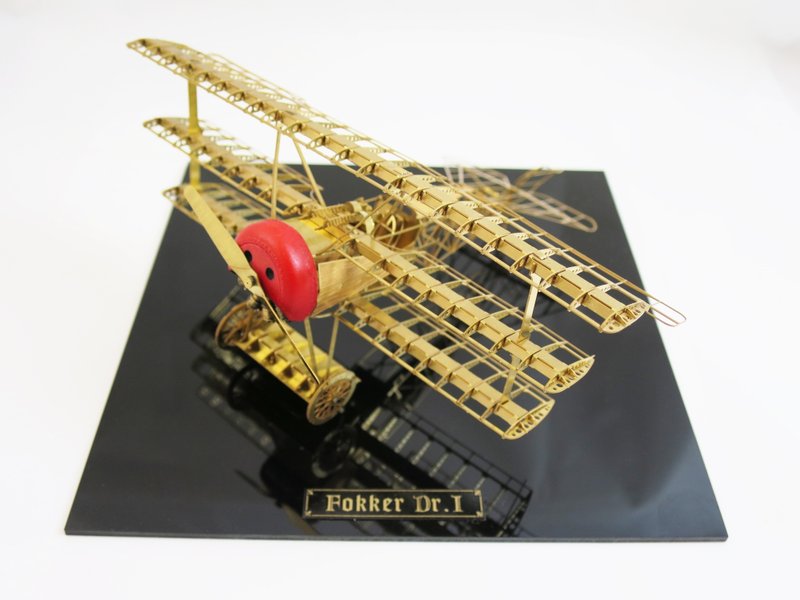 〔SUSS〕日本Aerobase 金属蚀刻模型组装飞机-Fokker Dr.1战斗机(1/48)-现货免运 - 其他 - 其他金属 金色