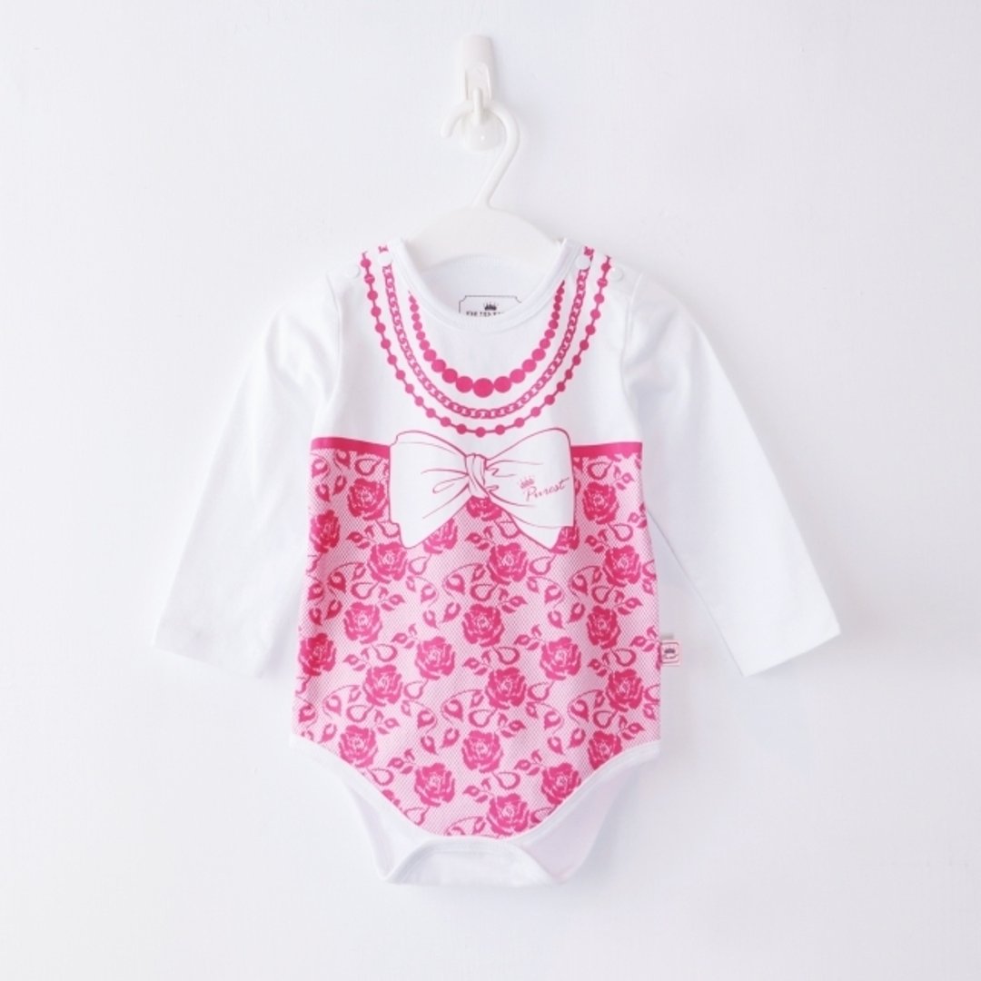 PUREST baby collection 小贵妇蕾丝项链 长袖 连身 女宝宝 包屁衣 独家款式设计 - 包屁衣/连体衣 - 棉 白色