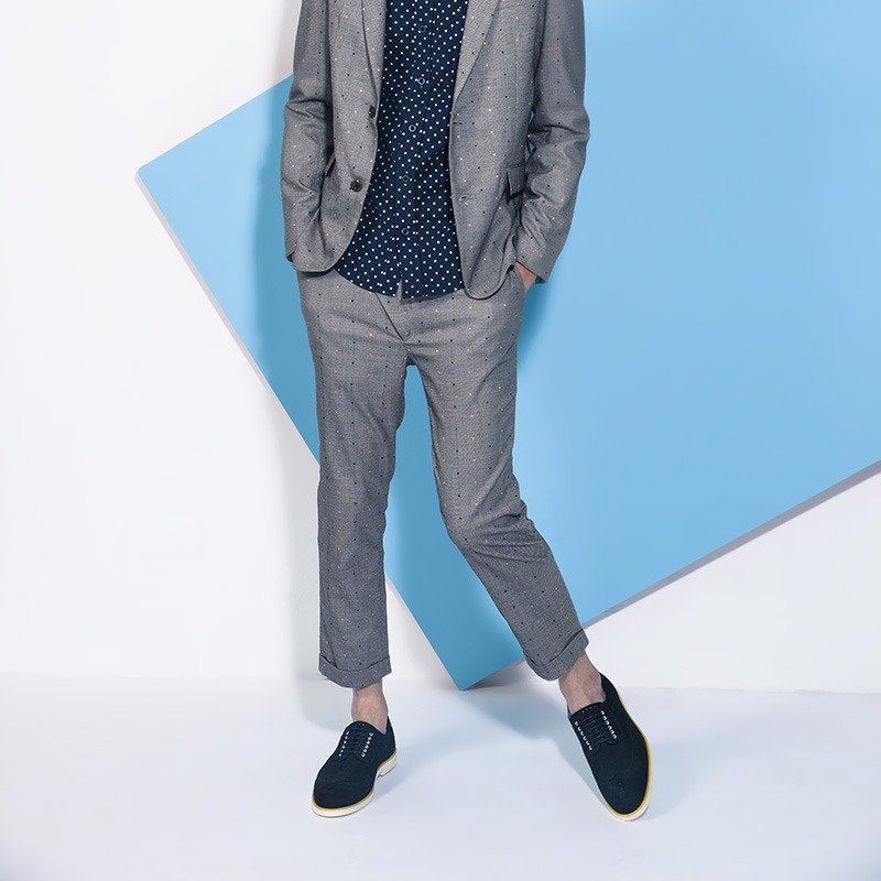 点点休闲九分西装长裤 - 男士长裤 - 其他材质 卡其色