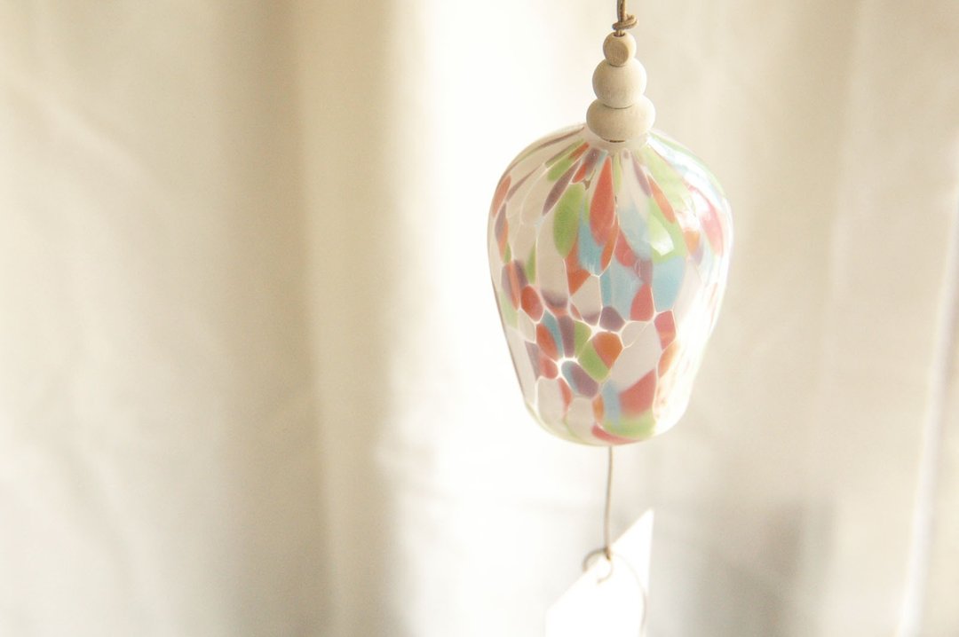 colorful pink wind chimes - 摆饰 - 玻璃 粉红色