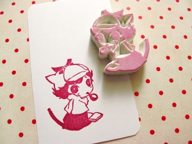 Apu手工章 Sherlock 神探夏洛克 福尔摩斯 Q版卷福印章 D款 - 印章/印台 - 橡胶 