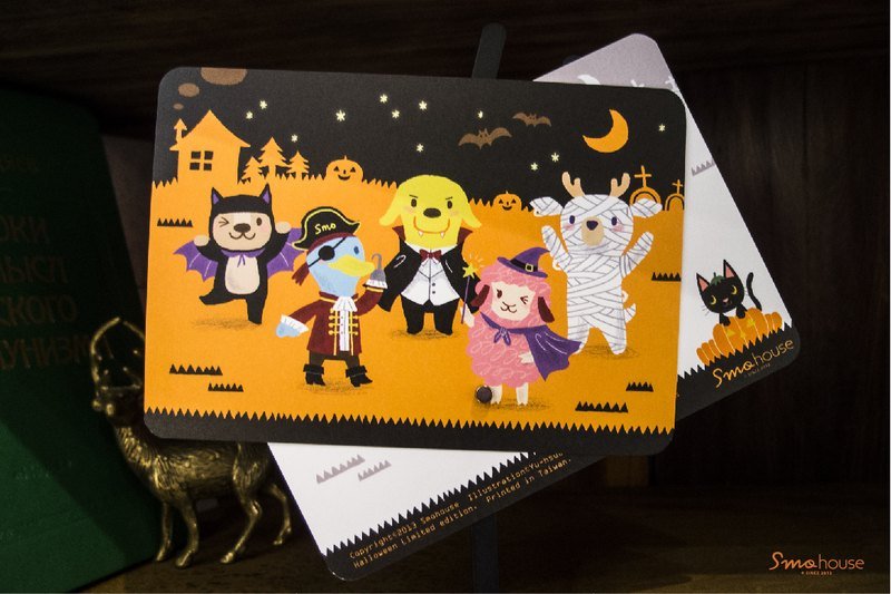 [Poca] 2013万圣节期间限定明信片：思默镇假鬼假怪 - 卡片/明信片 - 纸 橘色