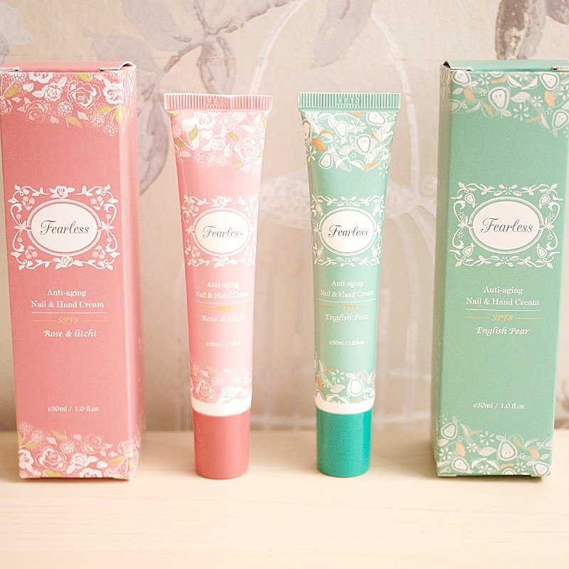 Fearless抗老防晒护手霜SPF8(玫瑰荔枝+英国梨各一)两只组合(送笔记本) - 手足保养 - 其他材质 绿色