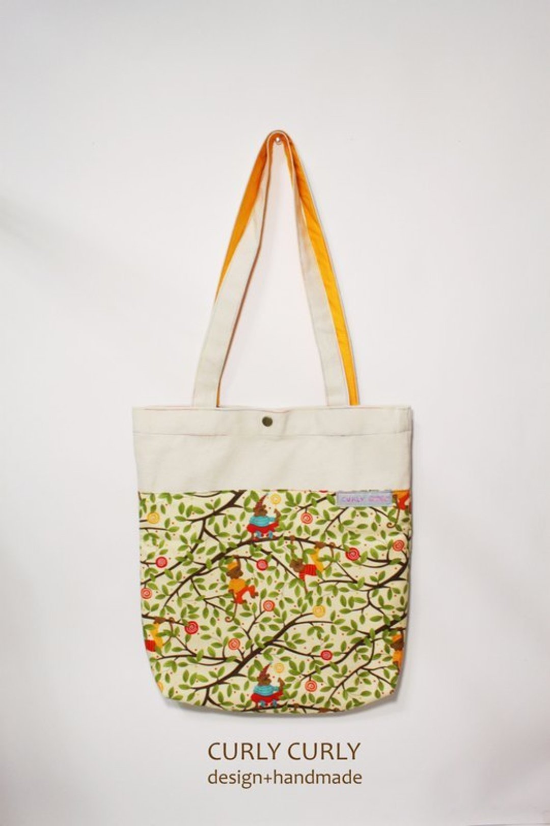[CURLY CURLY] Pure Totes_Monkey and Its Jungle - 束口袋双肩包 - 其他材质 多色