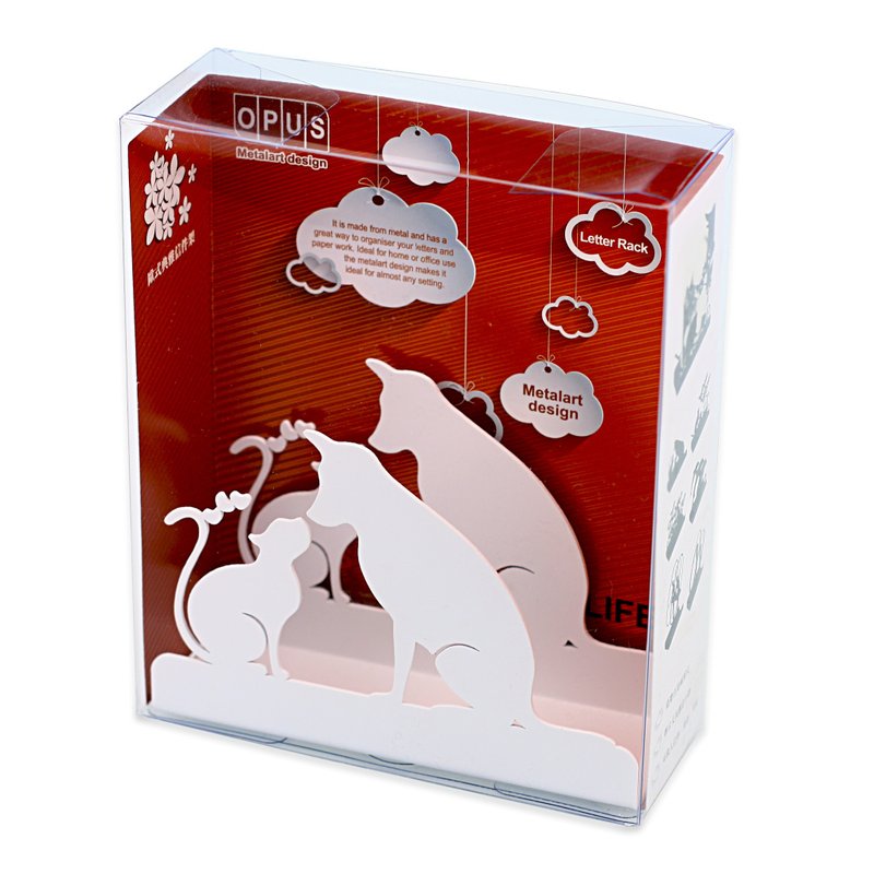 【OPUS东齐金工】欧式铁艺宠爱信件架/快递单收纳架/猫狗分类夹 - 收纳用品 - 其他金属 黑色