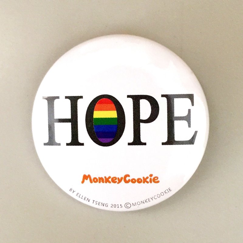 胸章 彩虹 HOPE - 胸针 - 塑料 黄色