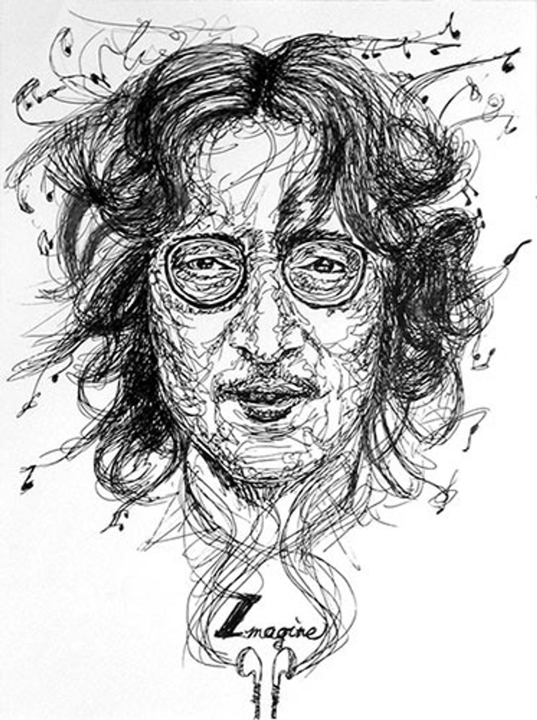 Miss you， John lennon（约翰列侬复制画）不带框 - 海报/装饰画/版画 - 纸 