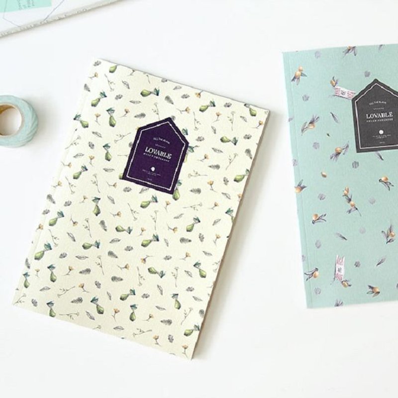 Dessin x GMZ-可爱自然系条纹笔记本-西洋梨,GMZ02285 - 笔记本/手帐 - 纸 黄色