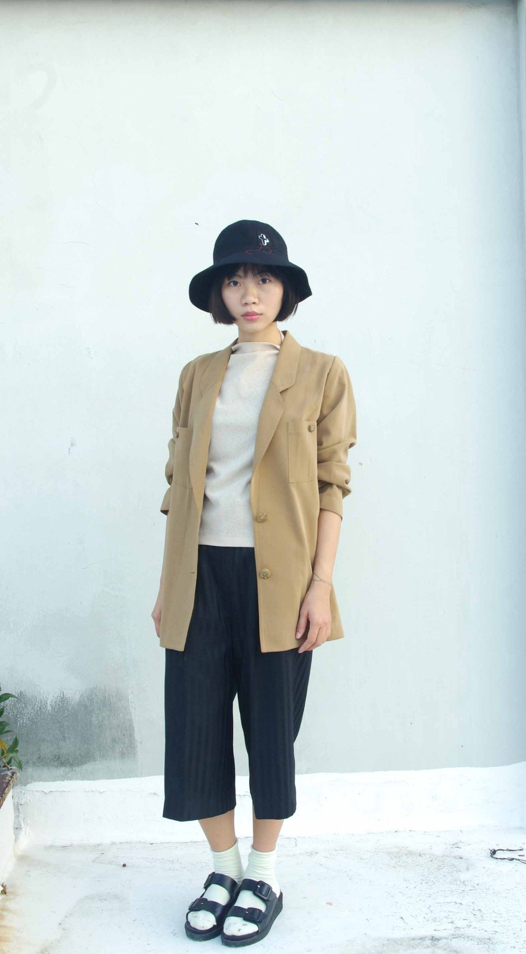 4.5studio-独立手做 -[R;]Restyle 改造系列-peach fabric 摩卡咖啡色西装外套 - 女装休闲/机能外套 - 其他材质 咖啡色