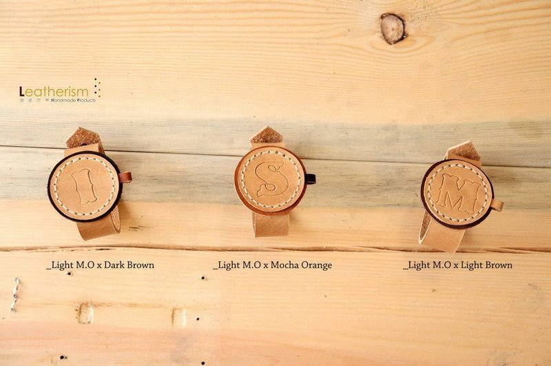 情人节限定－牛皮手带 by Leatherism Handmade Products - 手链/手环 - 真皮 卡其色