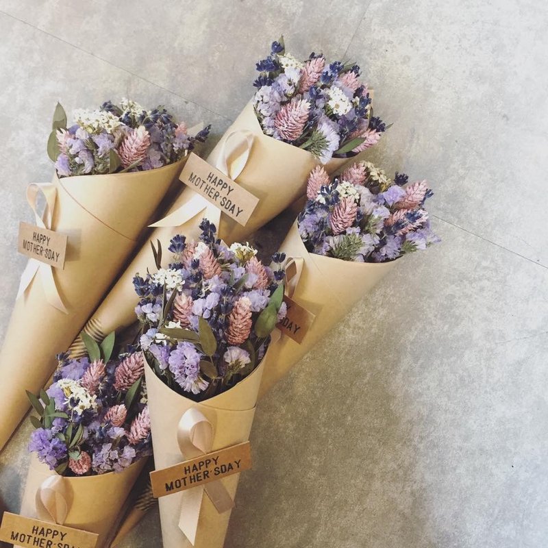 粉紫色干燥小花束 单一贩售 - 植栽/盆栽 - 植物．花 粉红色