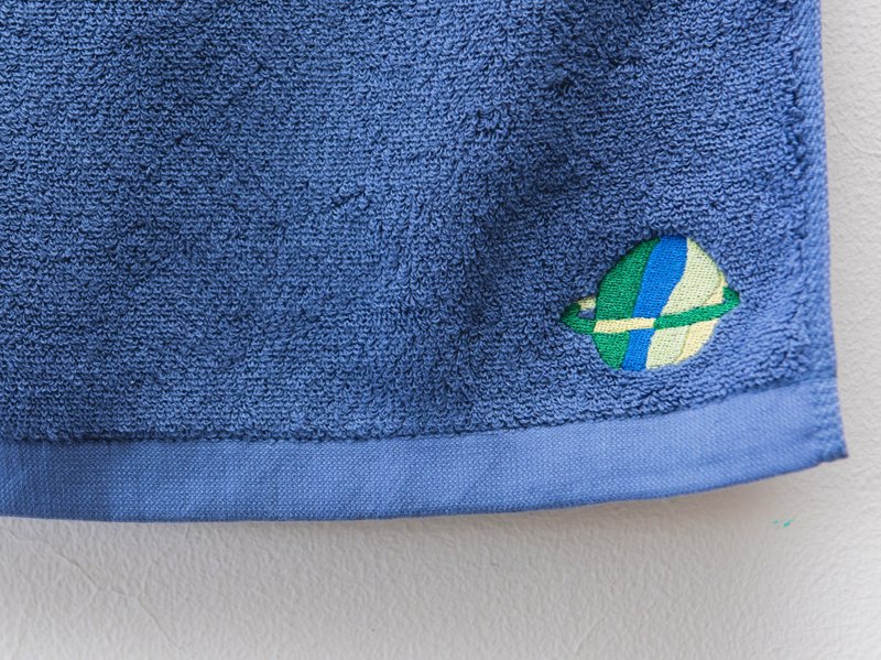 彩色星球厚绒深蓝毛巾 ❁ - 毛巾浴巾 - 棉．麻 蓝色