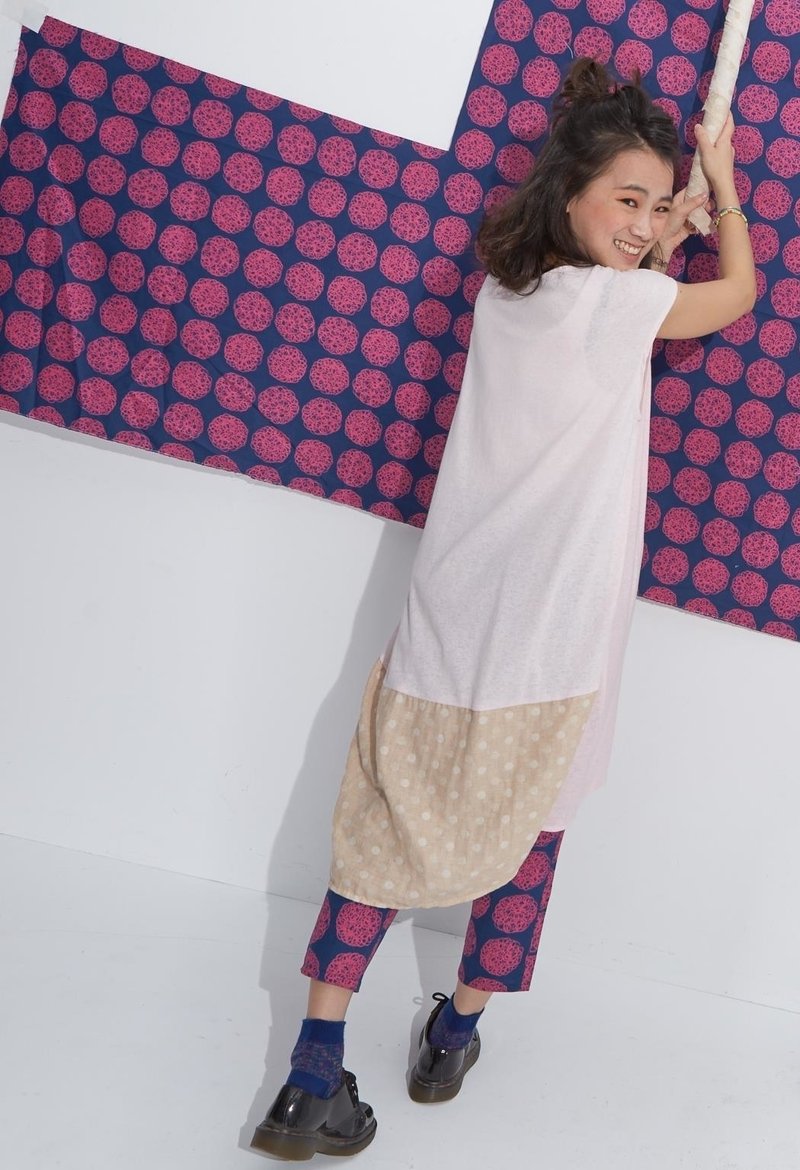 粉红点点洋装 - 女装 T 恤 - 其他材质 粉红色