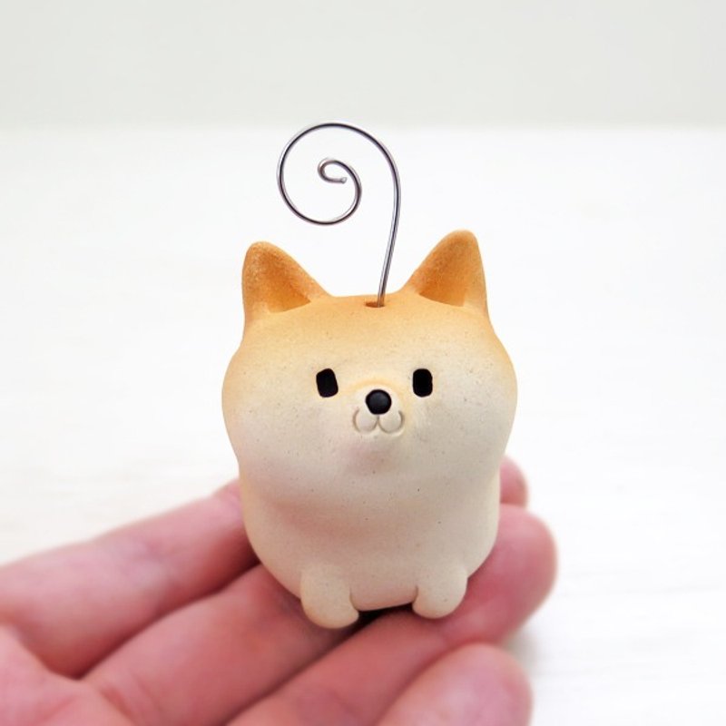 柴犬便条夹 摆饰 桌饰 - 摆饰 - 其他材质 黄色