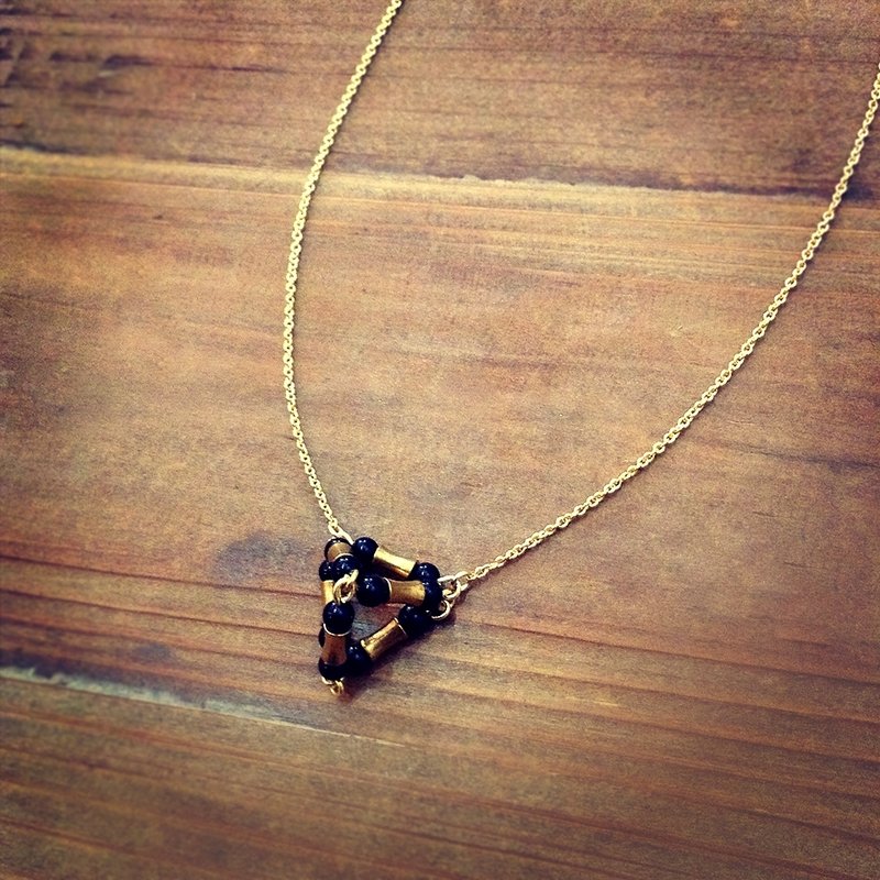 【N' trail】立体小三角型项链 - 项链 - 其他金属 黑色