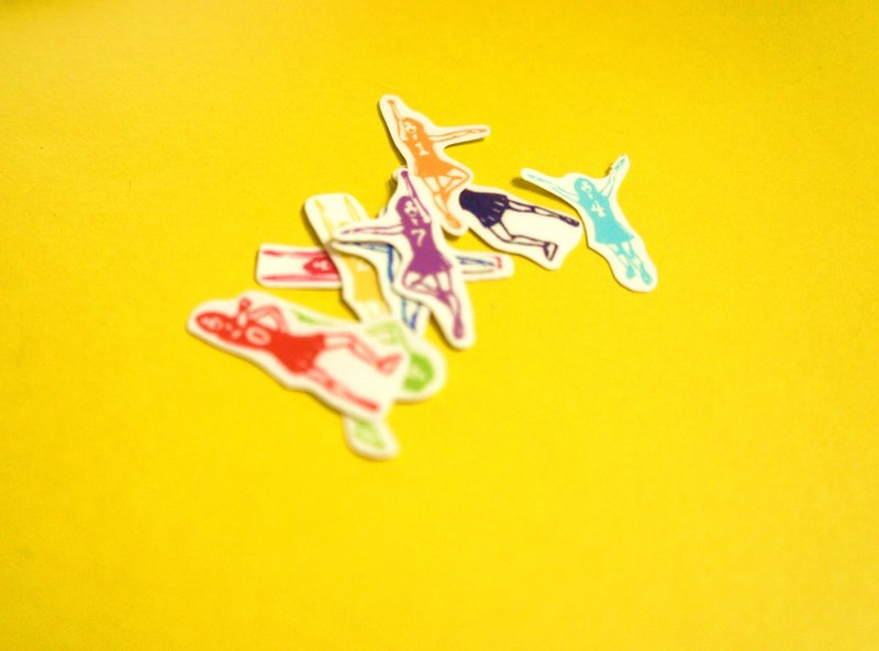 / 数字组合包 /运 动 日 志 啦 啦 队 少 女 - 贴纸 - 纸 多色