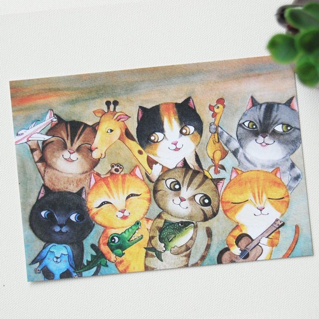 fish cat /明信片 - 卡片/明信片 - 纸 