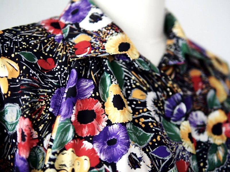 【Banana Flyin'】日本 大花 长袖衬衫 - 女装衬衫 - 其他材质 